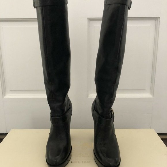 COACH LEIGHTON KNEE HIGH BOOTS SIZE 5.5 BLACK - Picture 2 of 8